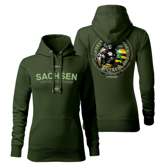 Sachsen Damen Hoody Dark Edition - shirtidee.shop
