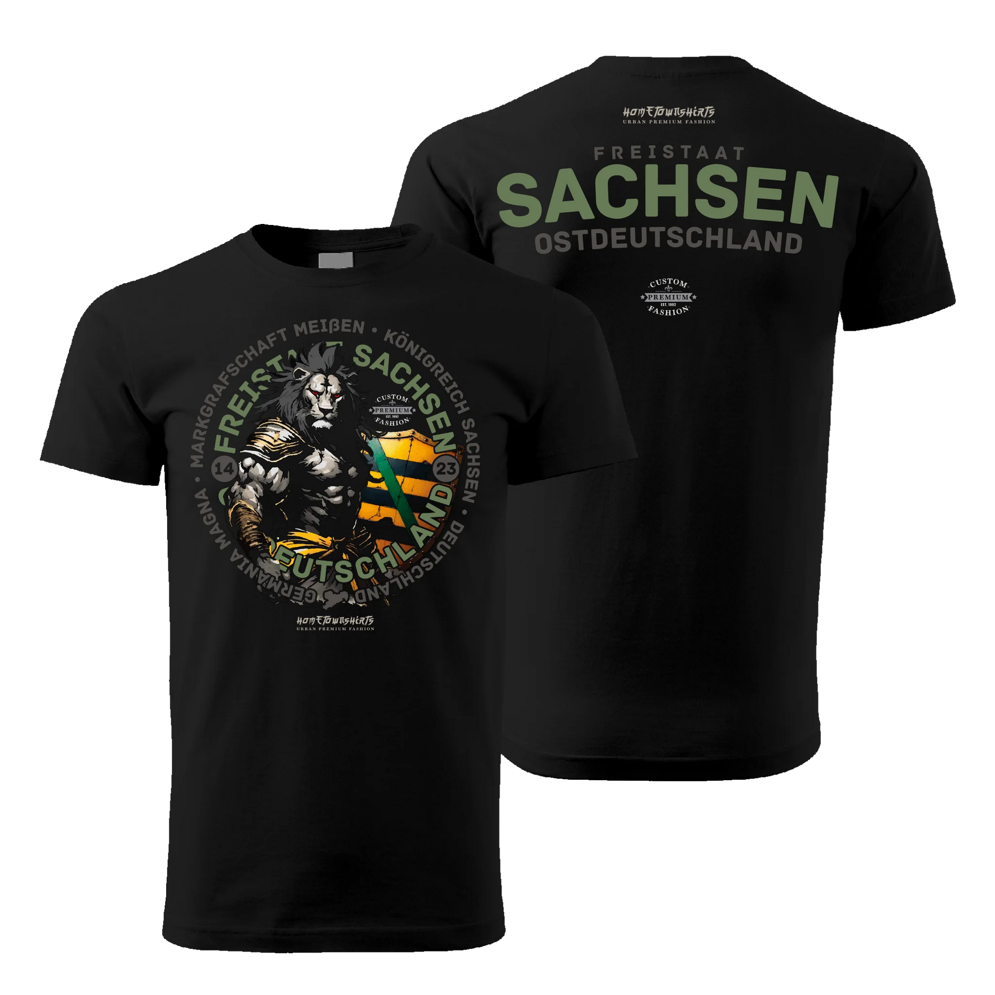 Sachsen Herren T-Shirt Dark Edition - shirtidee.shop