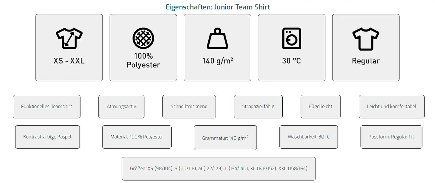 Junio Team Shirt - Trikot - Eigensachaften - shirtidee.shop