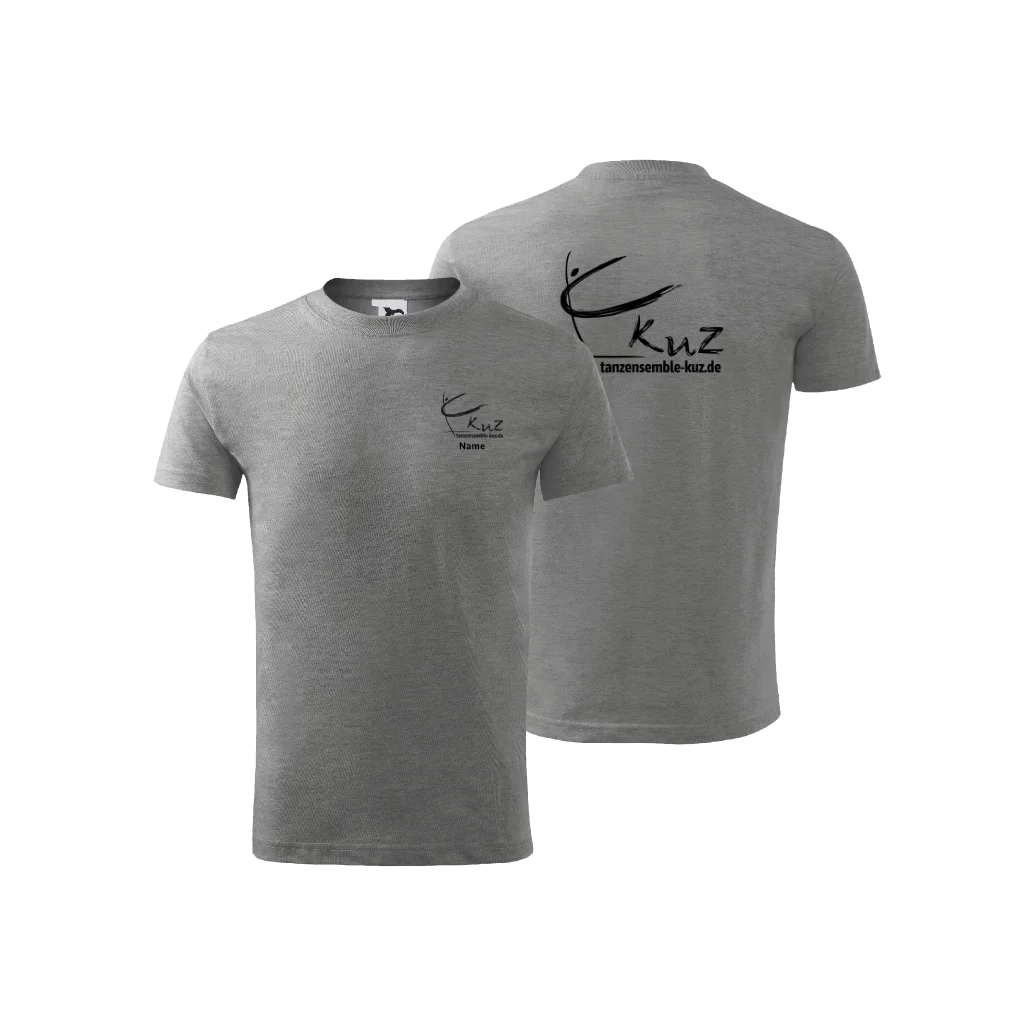 kuz Fan T-Shirt Kinder - grey Melange - shirtidee.shop