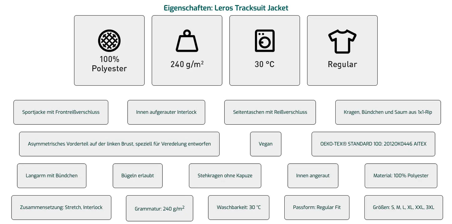 HSV - Kombination Jacke und Hose mit Sponsoren - Erwachsene - dicker Stoff