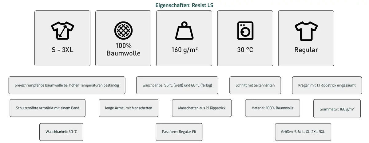 EvS – Langarm T-Shirt mit Schullogo - unisex