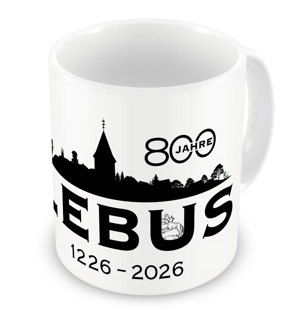 800 Jahre Lebus Keramiktasse weiß - shirtidee.shop