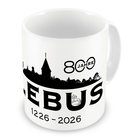 800 Jahre Lebus Keramiktasse weiß