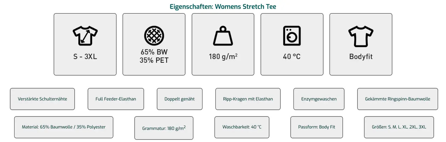 kuz - Womens Stretch Tee für Trainer - shirtidee.shop