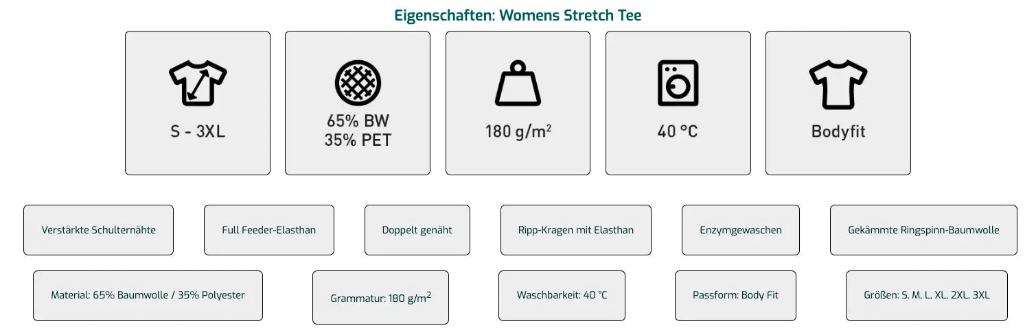 kuz - Womens Stretch Tee für Trainer - shirtidee.shop