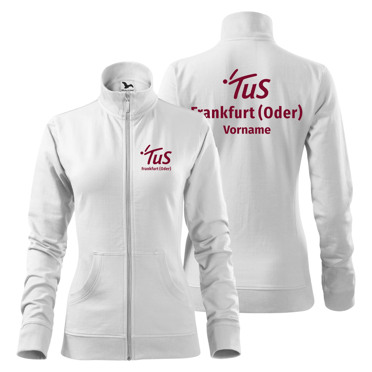 TuS Frankfurt (Oder) - Damen Sweatjacke VIVA - weiß - shirtidee.shop