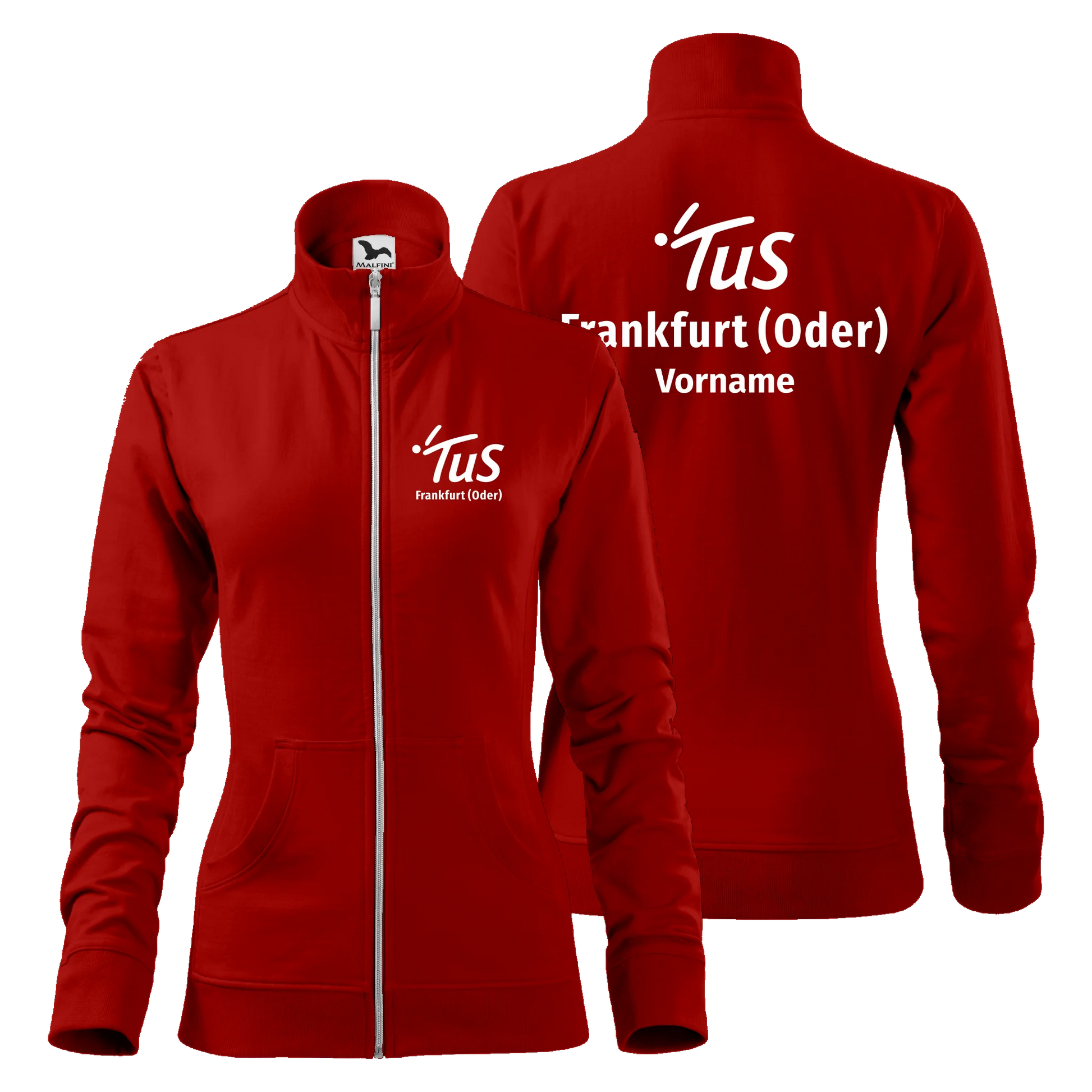 TuS Frankfurt (Oder) - Damen Sweatjacke VIVA - rot - shirtidee.shop