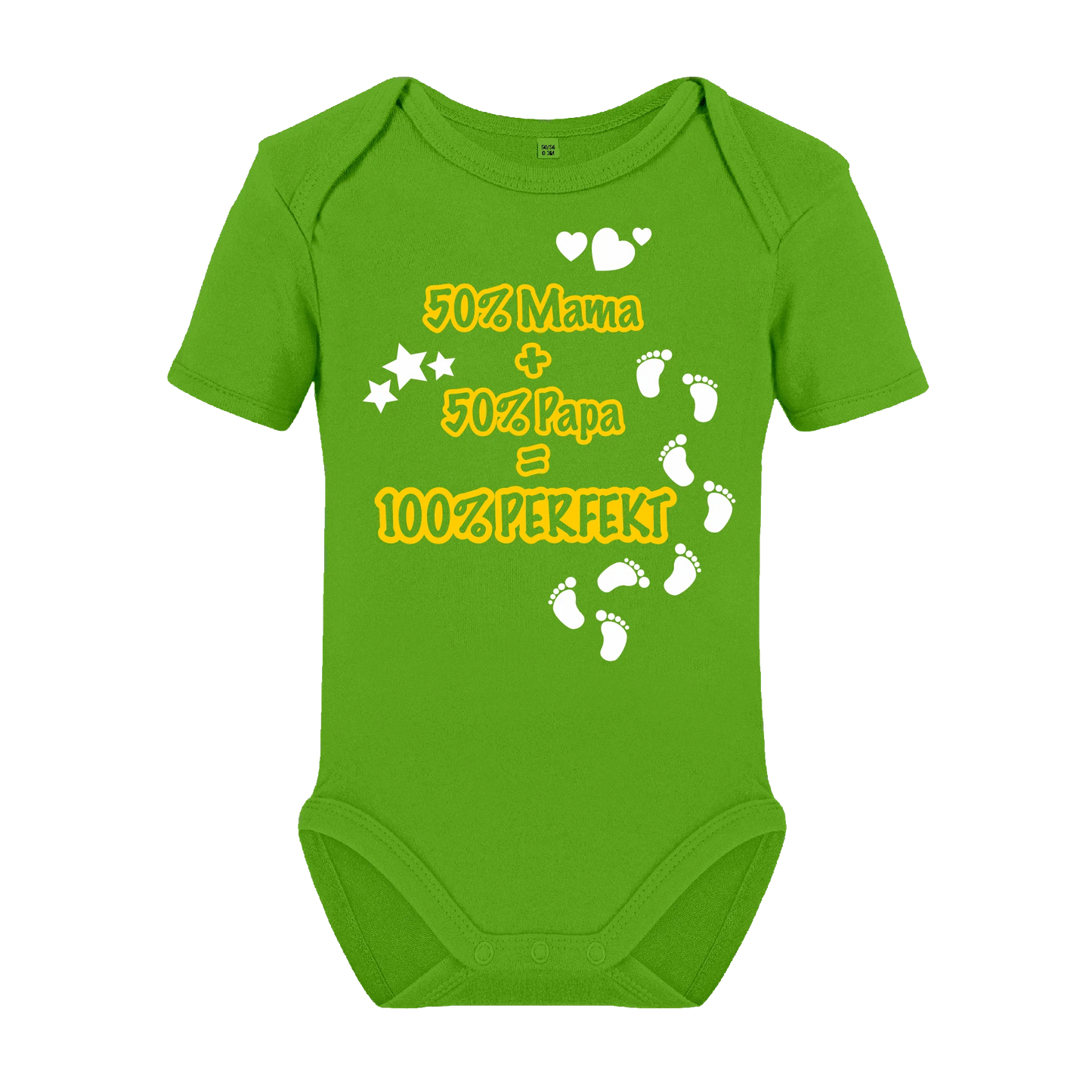 50% Mama + 50% Papa Babybody kurz- und langarm