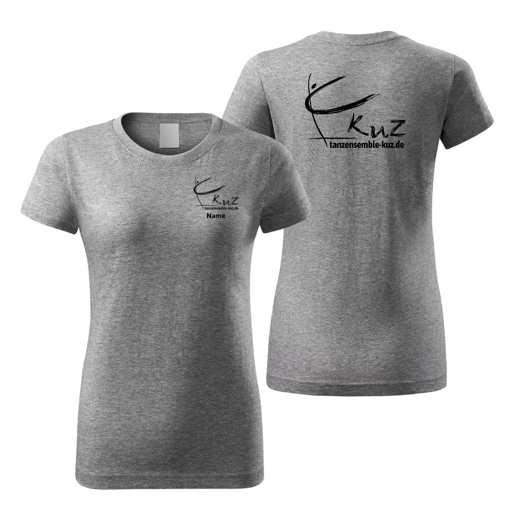 kuz Fan T-Shirt women - grey Melange - shirtidee.shop