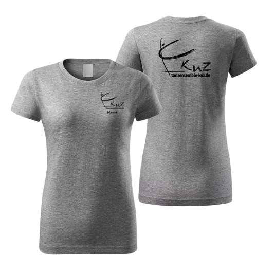kuz Fan T-Shirt women - grey Melange - shirtidee.shop