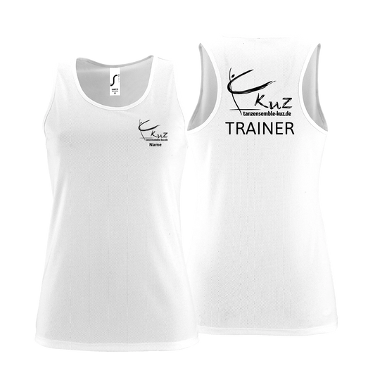 kuz Trainer Sporty TankTop - mit Vereinslogo Name und TrainerSchriftzug - shirtidee.shop
