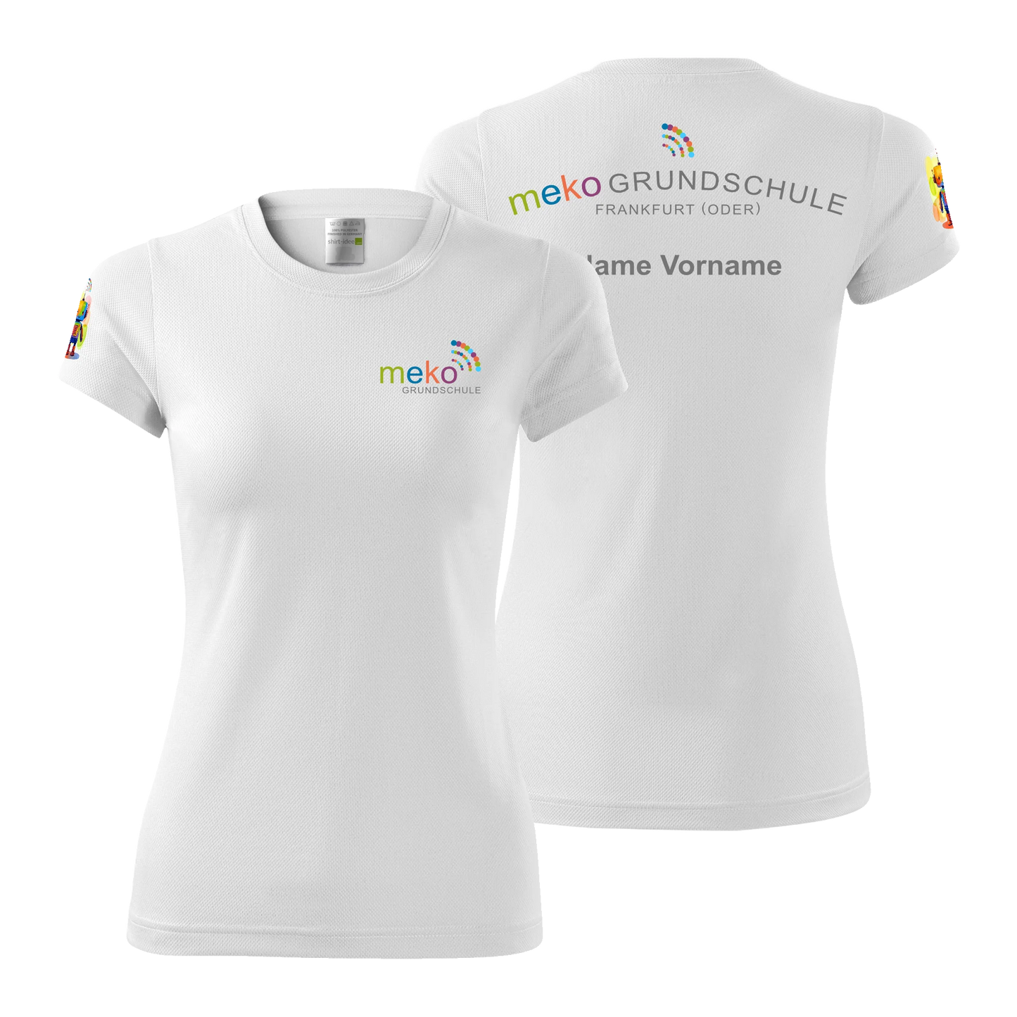 meko Damen Sport T-Shirt - weiß - shirtidee.shop