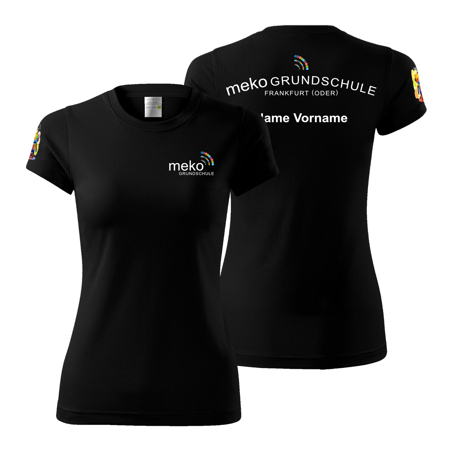 meko Damen Sport T-Shirt - schwarz - shirtidee.shop