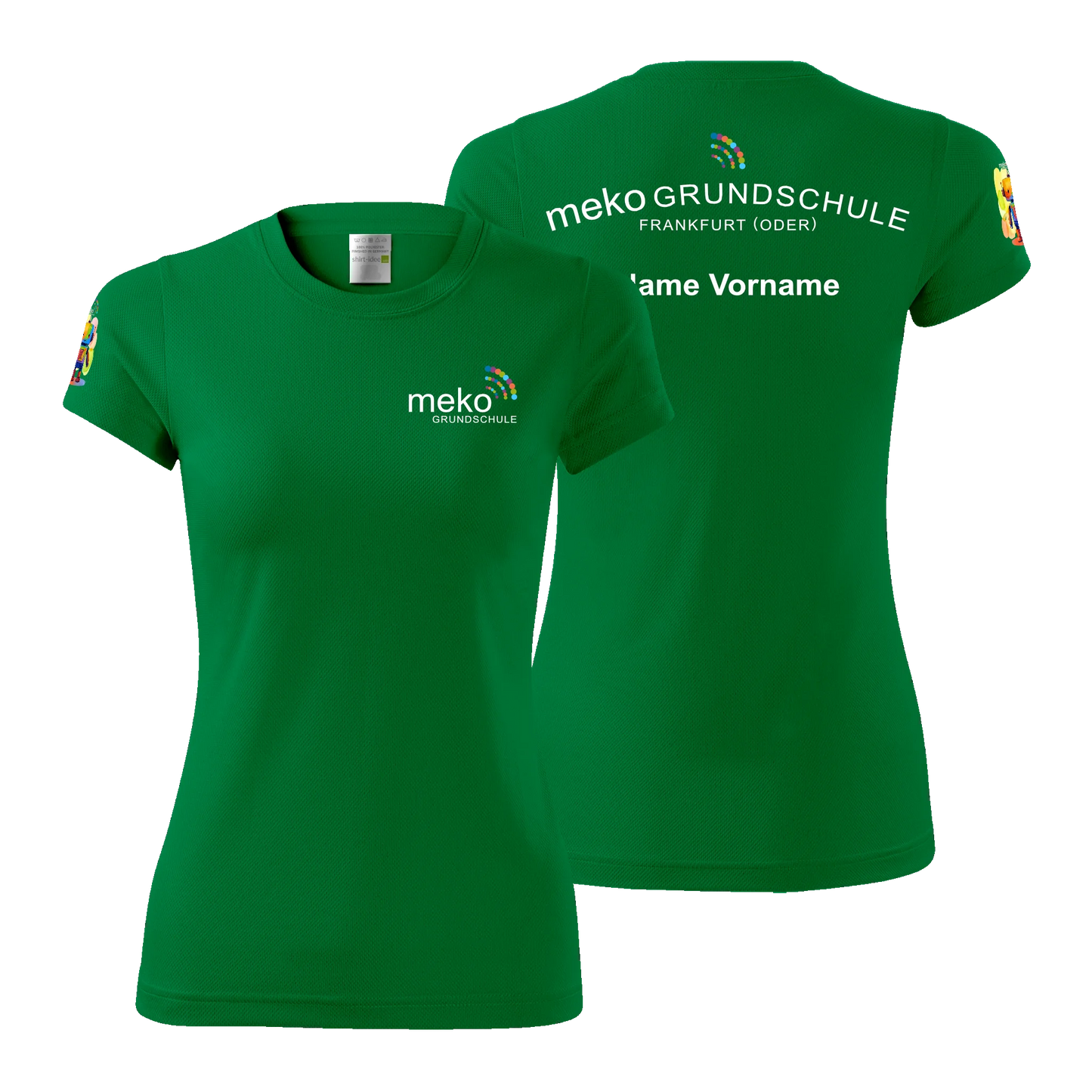 meko Damen Sport T-Shirt - grasgrün - shirtidee.shop