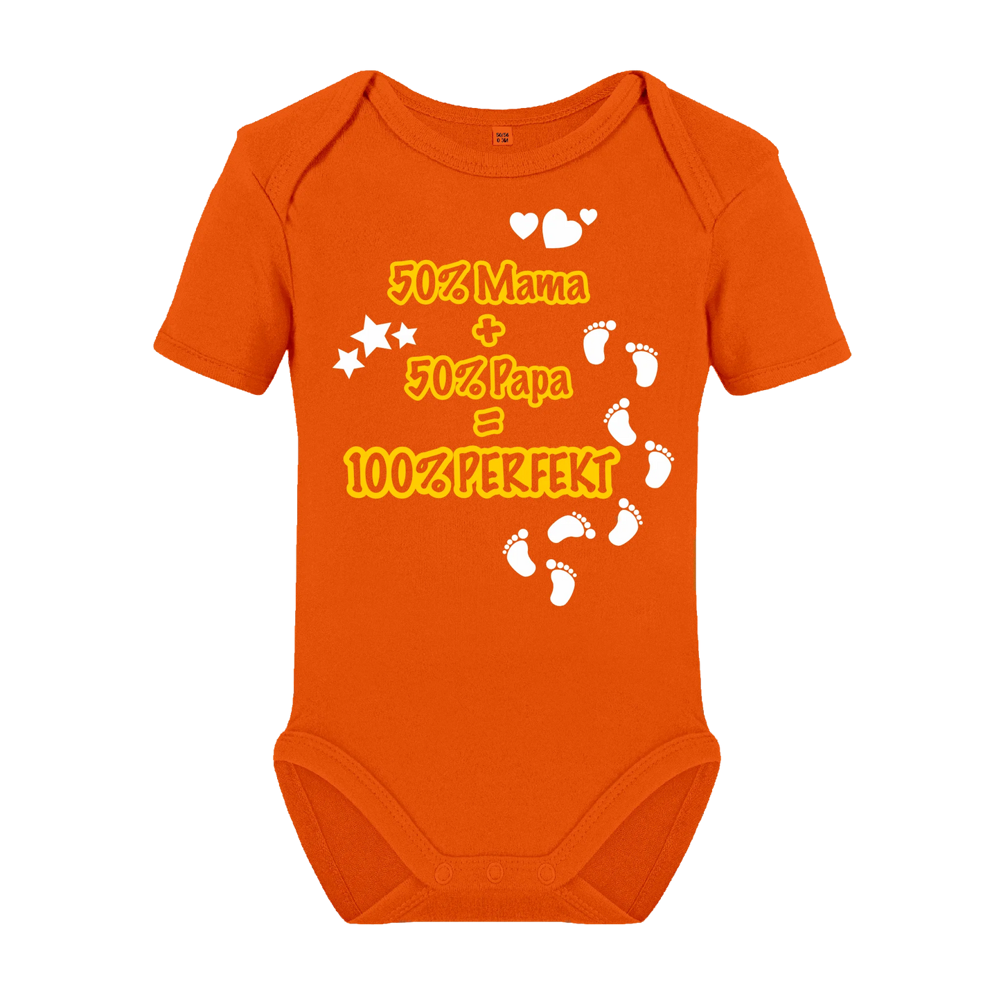 50% Mama + 50% Papa Babybody kurz- und langarm