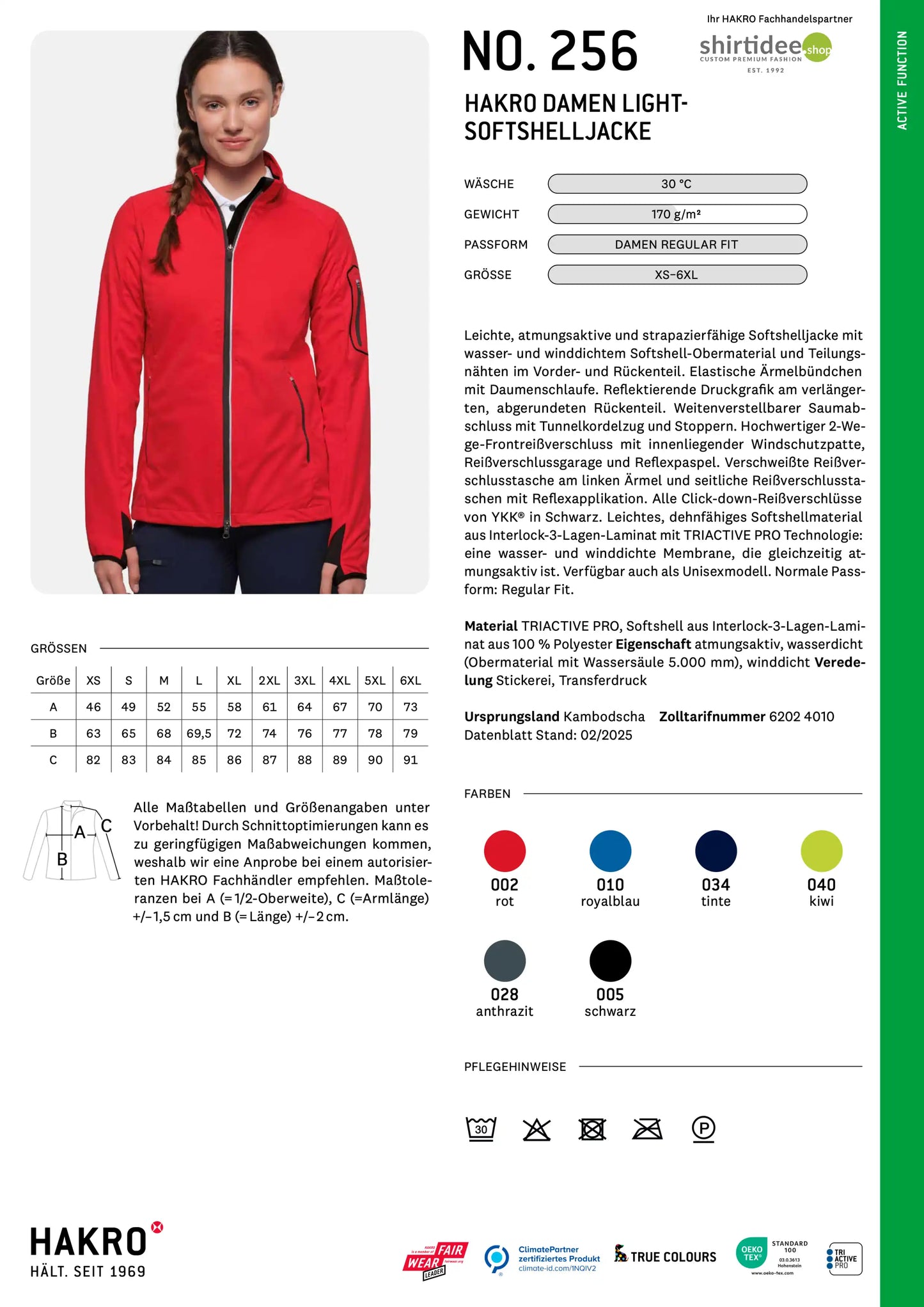 Lebus anno 1226 Damen Light-Softshell-Jacke
